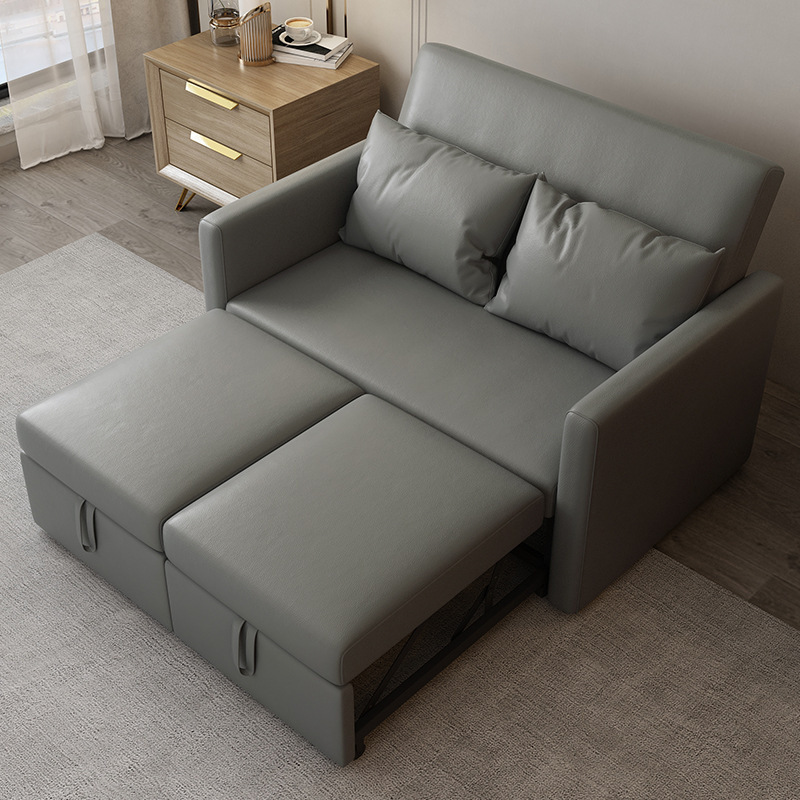 Sofá cama plegable doble doble multifuncional sala de estar pequeña casa de alquiler de tecnología económica tela sofá cama