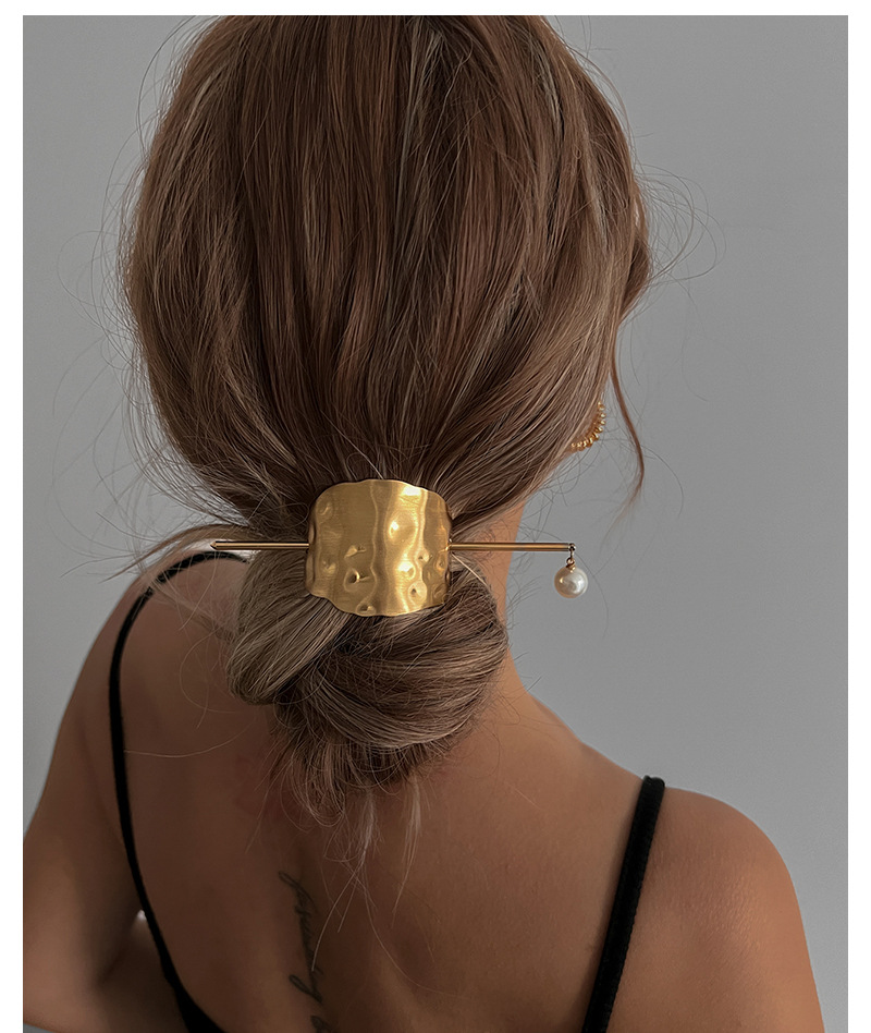 32g Weight Hair Sticks Hair Accessories Type 1 Piece Quantity Casual, Daily, Party Occasion Alloy Material Irregular Pattern Women's Gender Pearl, Plating Design IG Style Style Gold, Silver Color Women's IG Style Irregular Alloy Pearl Plating Hair Sticks 7