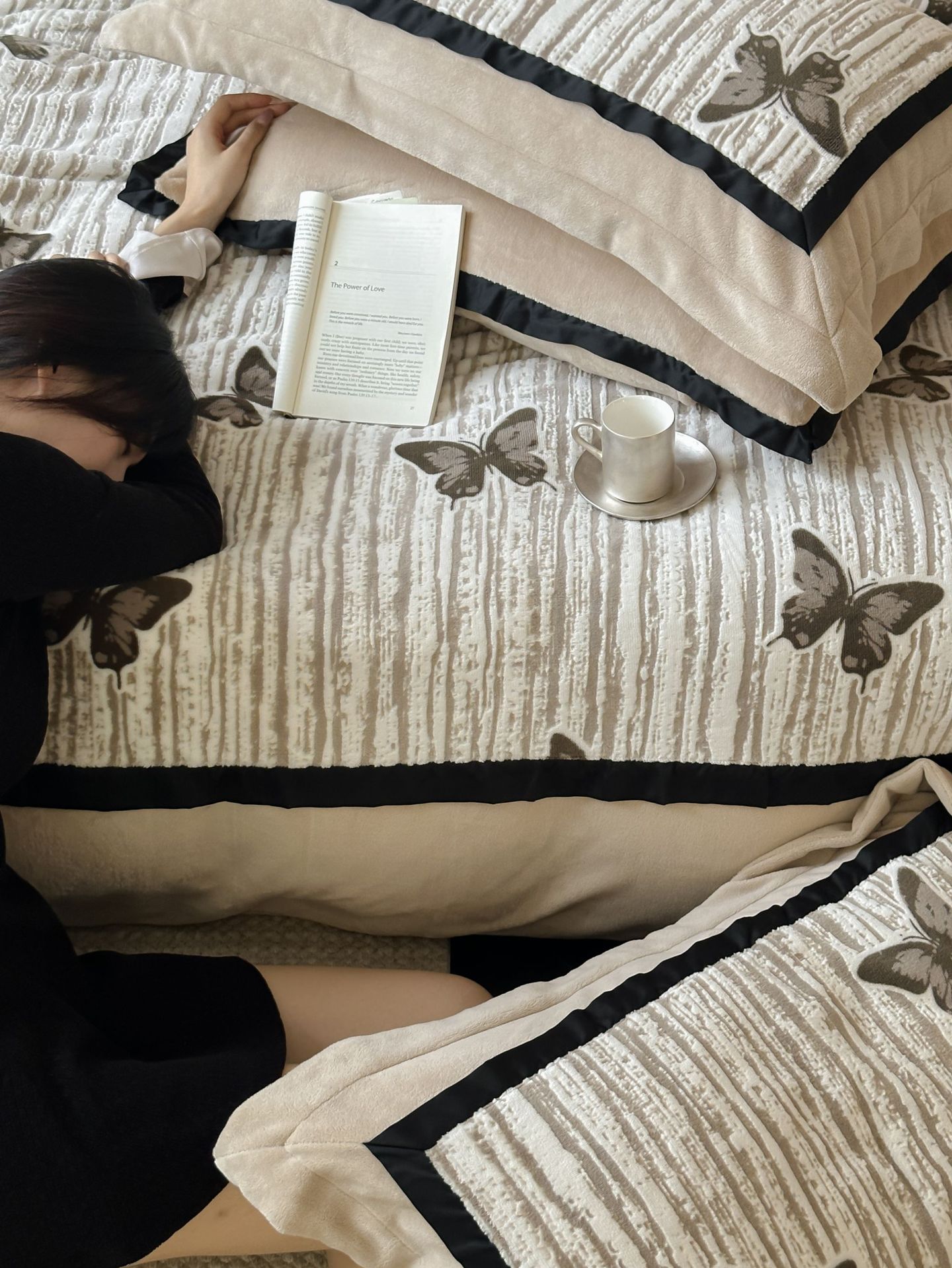 Conjunto de roupa de cama vintage estilo francês veludo_voghion.com