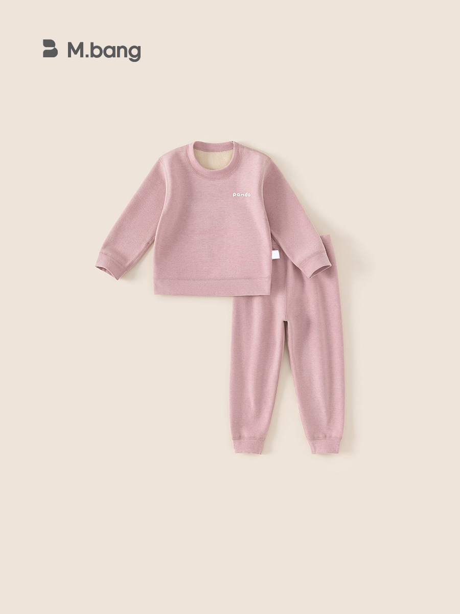 Ropa de hogar para niños ropa de otoño gruesa pantalones largos niñas bebé más pijamas de otoño e invierno de terciopelo traje de ropa interior térmica para niños