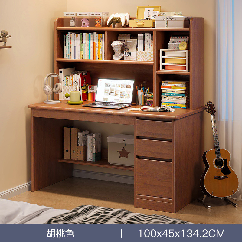 Escritorio de madera sólida escritorio de estudio para estudiantes en el hogar escritorio de escritorio estante de dormitorio escritorio de escritorio para adultos