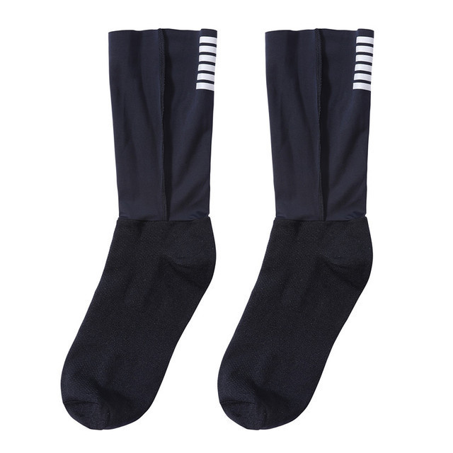Anti Slip Silicone Summer Aero Socks White Line Bicycle Socks Men Bike Sports Running Bike Socks Calc