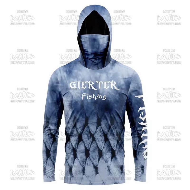 High-Performance Fishing Shirt 50 with Mask, Uv Protection, Quick-Drying, Breathable, Long-Sleeved, Lightweight Fishing Hoodie