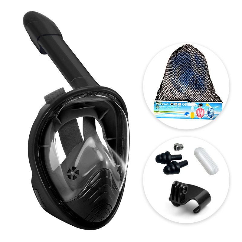 Manufacturer's In-Stock Special Snorkeling Mask, Fully Dry, Waterproof, Anti-Fog Swimming Gear, Large Mouth Full-Face Mask