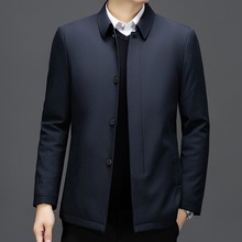 2025冬季新款男式厚款棉服时尚高端中年男士商务休闲保暖棉衣外套