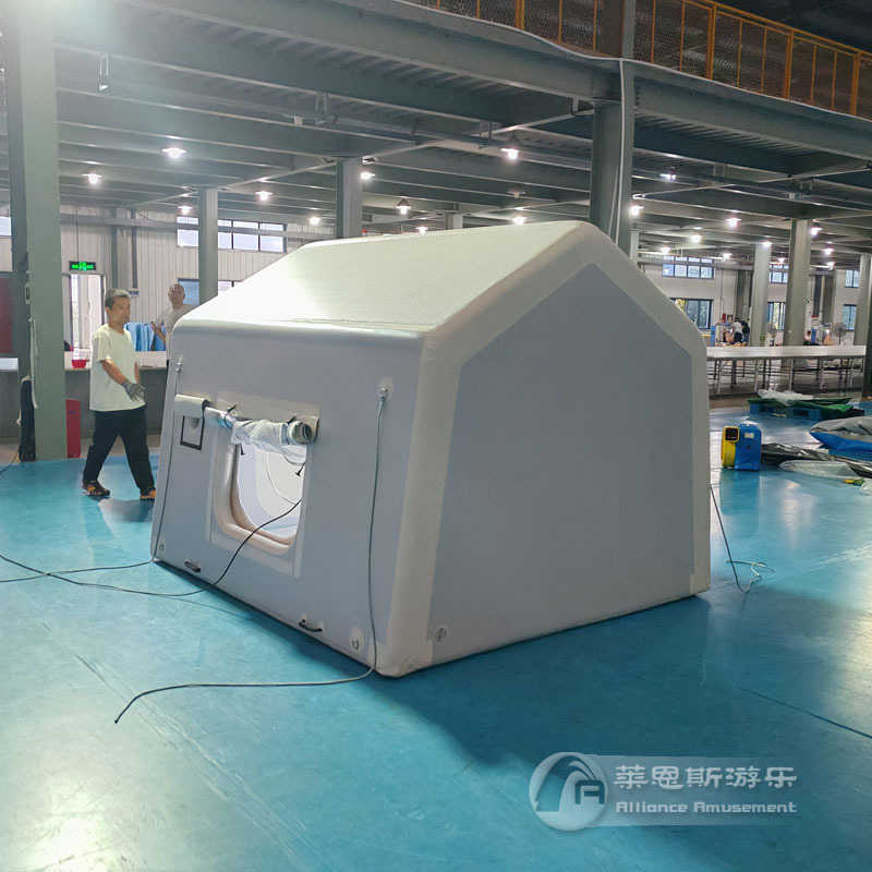 Inflatable tent made of woven fabric, suitable for self-driving camping, emergency rescue, and vehicle-mounted use, no steel frame required