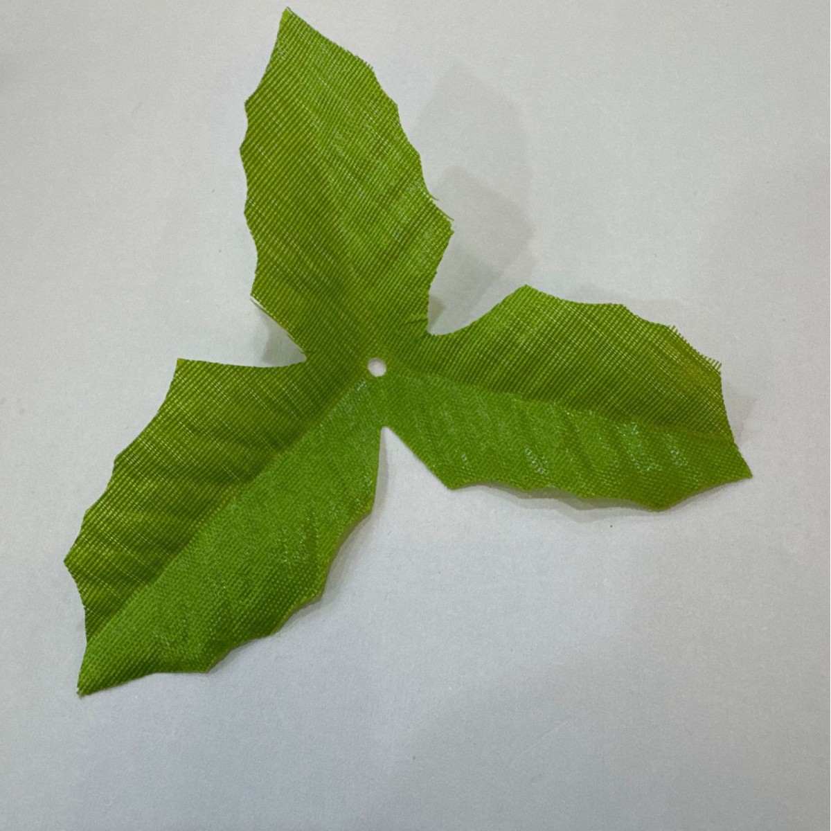 跨境新品圣诞三角叶9cm浅绿圣诞叶片高档仿真三角叶圣诞节礼品装