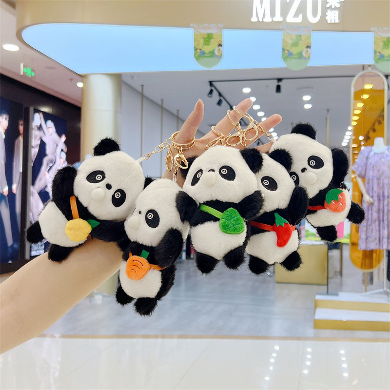 網紅可愛萌大熊貓掛件毛絨玩具公仔國寶小熊貓包包掛飾鑰匙扣娃娃
