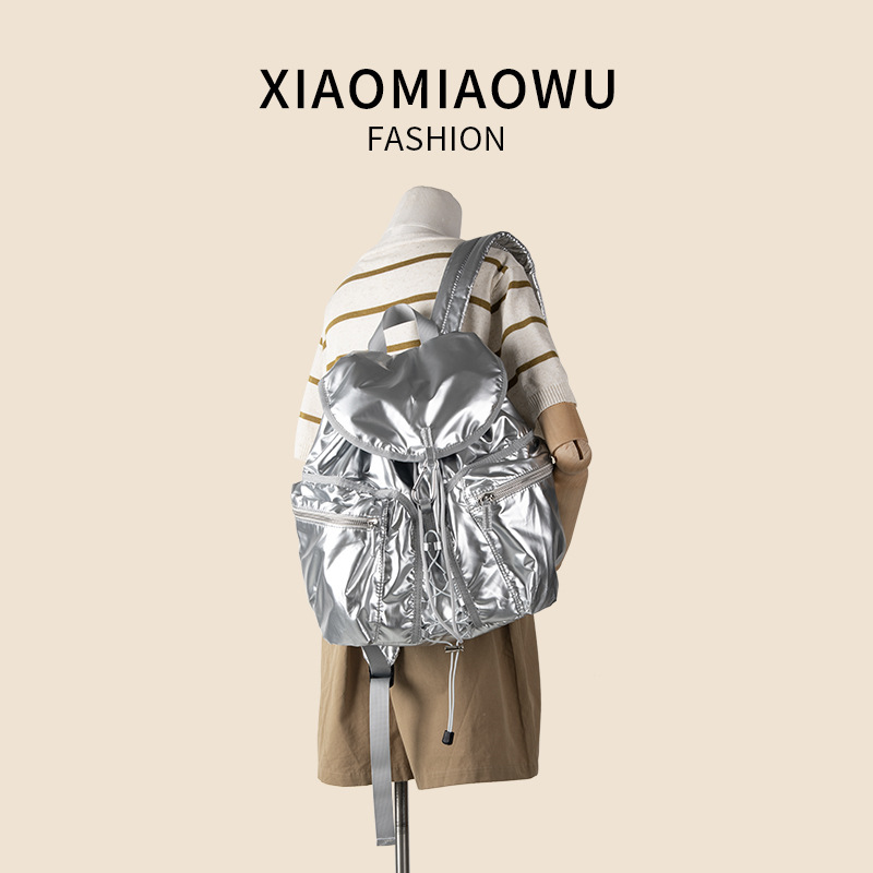 Zaino da viaggio di grande capacità, per sport all'aria aperta e tempo libero, con fibbia, coulisse, per studenti universitari, da donna_voghion.com