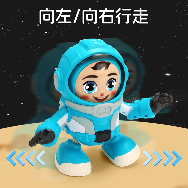 Transfronterizos eléctricos divertidos bailar conejos espaciales música luces oscilantes pequeñas muñecas eléctricas muñecas juguetes para niños mayoristas