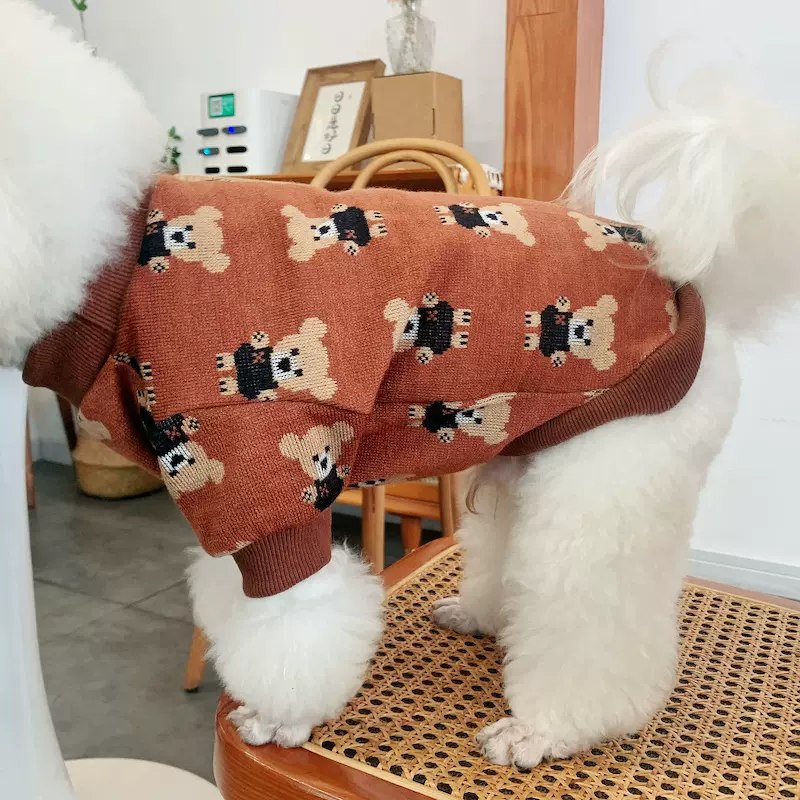 加工定制狗狗衣服宠物亲子装秋冬潮牌大型犬小型犬比熊柯基雪纳瑞