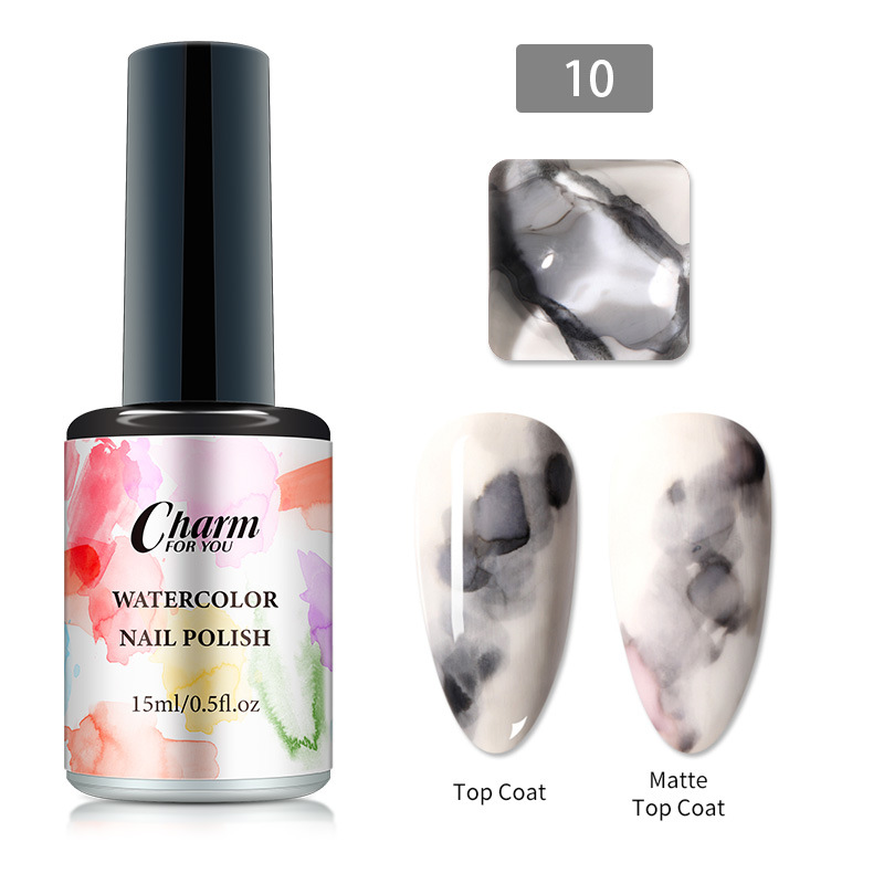 En stock al por mayor nuevas manchas de tinta japonesa líquido mágico color burbuja agua japonés esmalte de uñas pegamento gradiente uñas arte manchas líquido