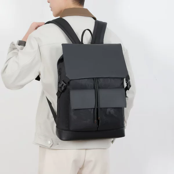 Simple Urban Backpack, Water-Resistant Oxford Fabric, Men's Large Capacity Multifunctional Commuting Business Backpack Wholesale