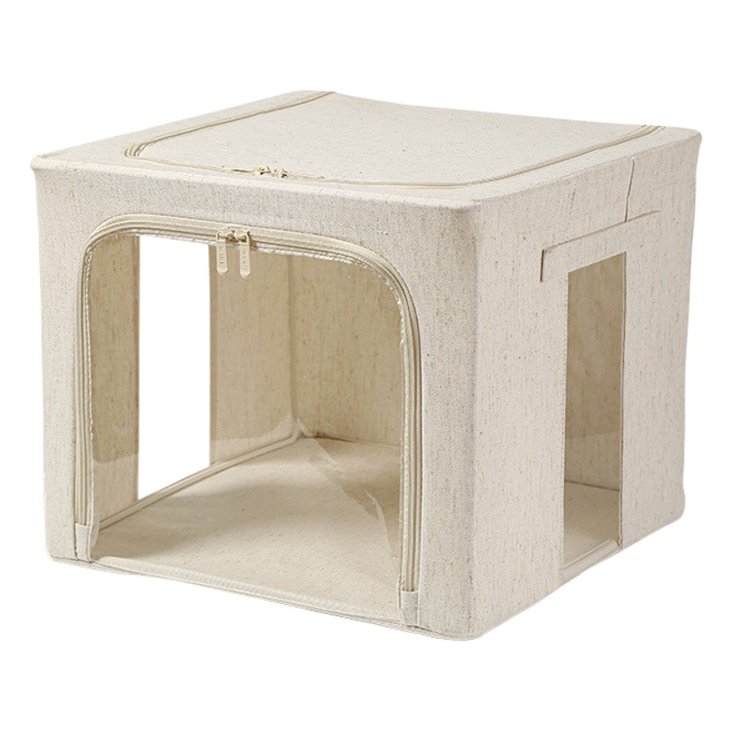 Anqin PP ボード衣類収納ボックス生地折りたたみ天山綿とリネン寝室収納大容量防塵ボックス