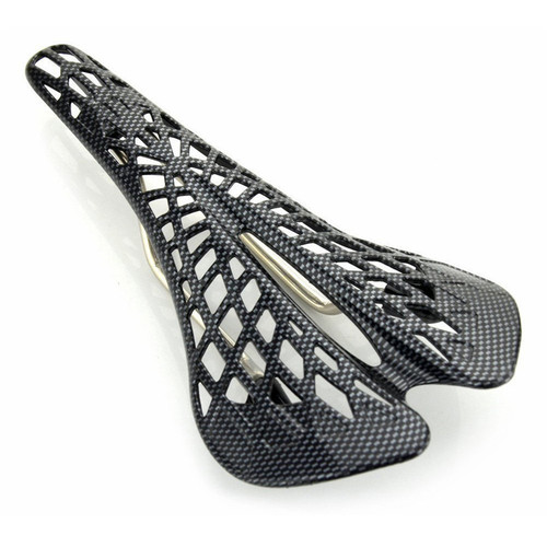 Mountain Bike Carbon Pattern Hollow Spider Saddle Bike Ventilated Seat Single Bike Saddle Bike Accessories