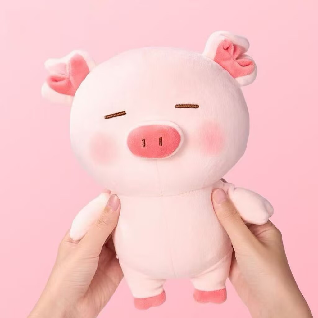Popular internet celebrity standing pig plush toy, cuddly pillow for sleeping, small pig plush toy, children's gift
