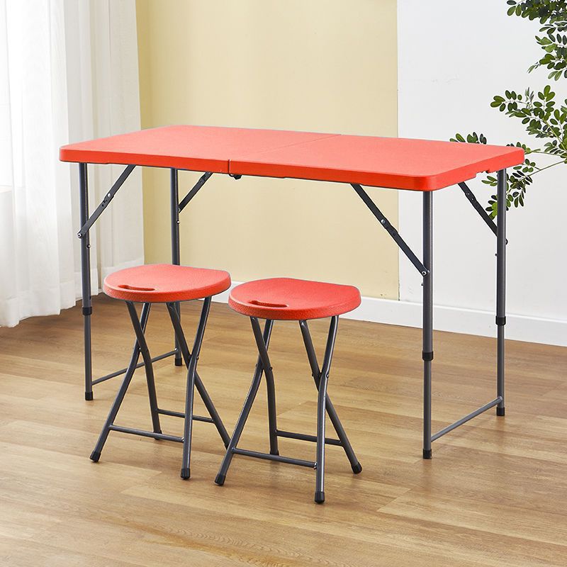 Mesa plegable para hacer un picnic al aire libre de altura, plástico simple para el hogar, mesa de estudio portátil simple, mesa de almacenamiento moderna y silla