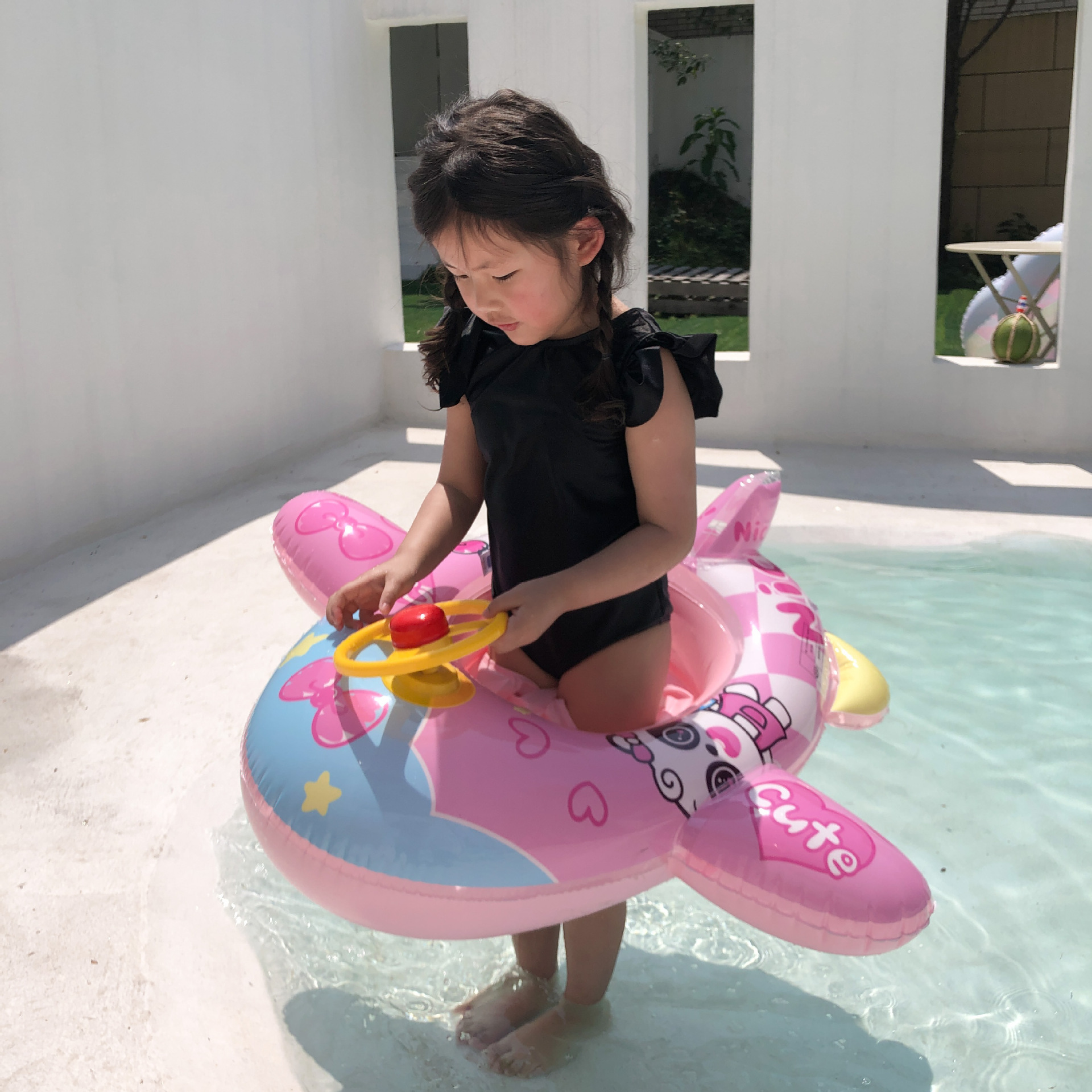 Cute Children's Airplane Shaped Baby Swim Ring Thickened display picture 3