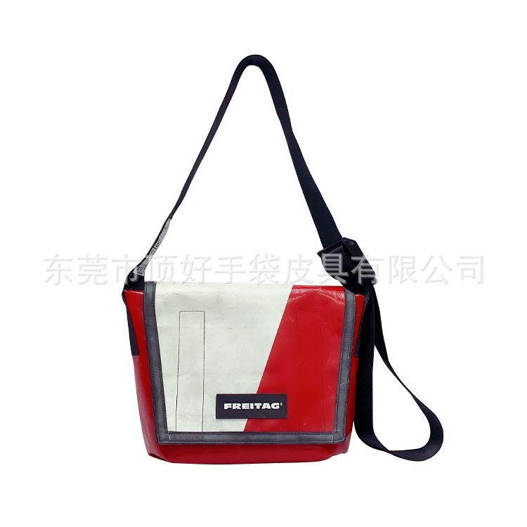 Designer's Original Eco-Friendly Tent Material Shoulder Bag, Multi-Functional Waterproof Truck Tarpaulin Crossbody Bag, Logo Printable