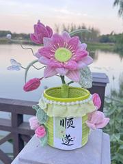 教师节扭扭棒笔筒创意diy手工材料包自制荷花成品送老师实用礼物