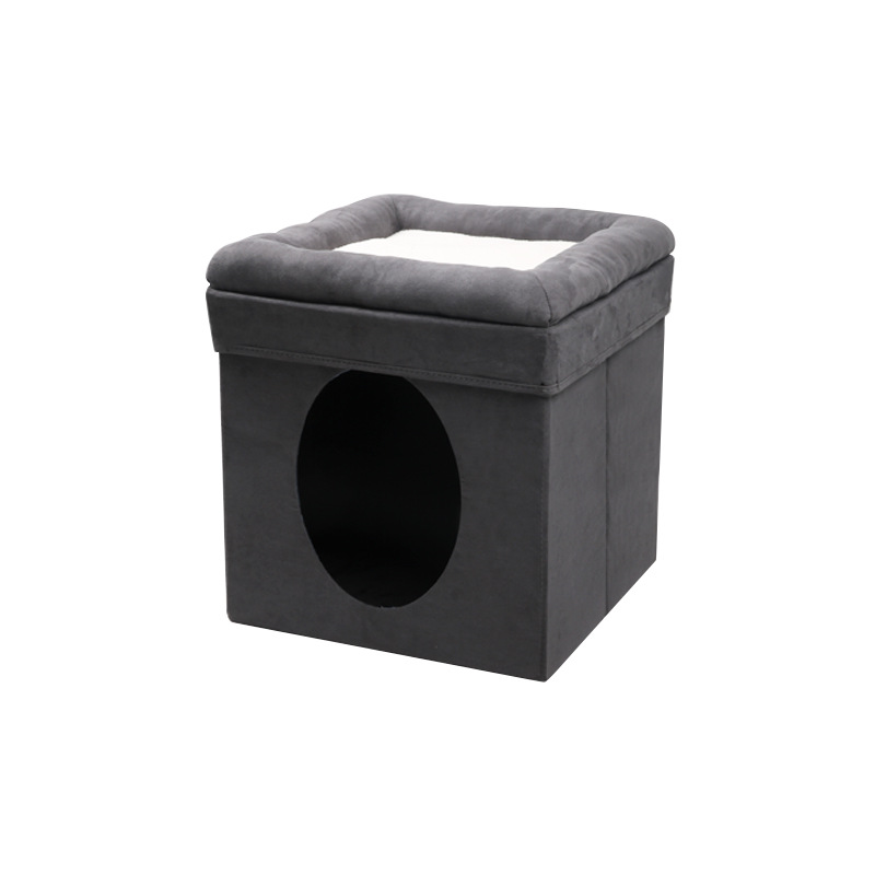 Nido para gatos Junhao para verano y todas las estaciones, estilo nórdico, hogar para mascotas, cama casa semicerrada plegable, suministros para gatos