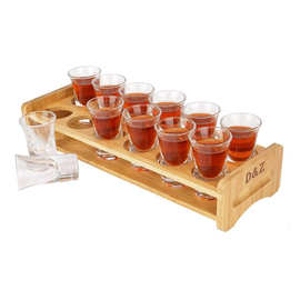 木质酒杯收纳架创意竹制啤酒杯架可定制杯托杯盘BSCI认证