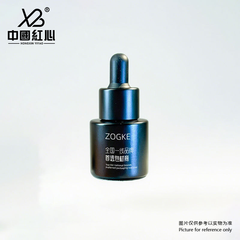 厂家现货15ml30ml亚黑厚底平肩瓶玻璃滴管分装精油瓶空瓶批发|undefined