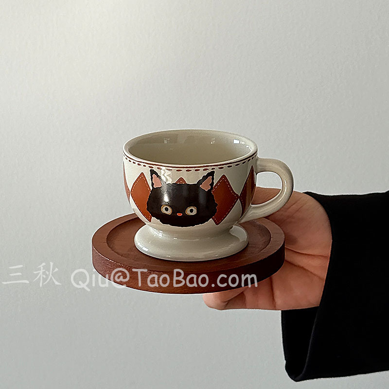 Sanq エスプレッソラテコーヒーカップとソーサーニッチクリエイティブドイツゴブレットティーカップミニセラミックカップギフト|undefined
