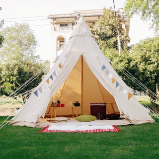 【乐圣】印第安户外野营棉布防雨金字塔帐篷尖顶蓬teepee tent
