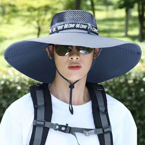 Sunshade Hat for Men - Summer Outdoor Cycling Fishing Leisure Hat - Mountaineering Sun Protection Breathable Wide Brim Fisherman Hat