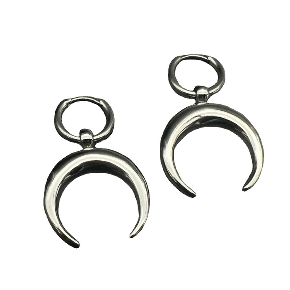 Alloy 18K Vintage Gothic Moon Big Hoop Earrings