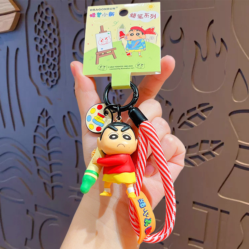 Crayons, keychain, brush