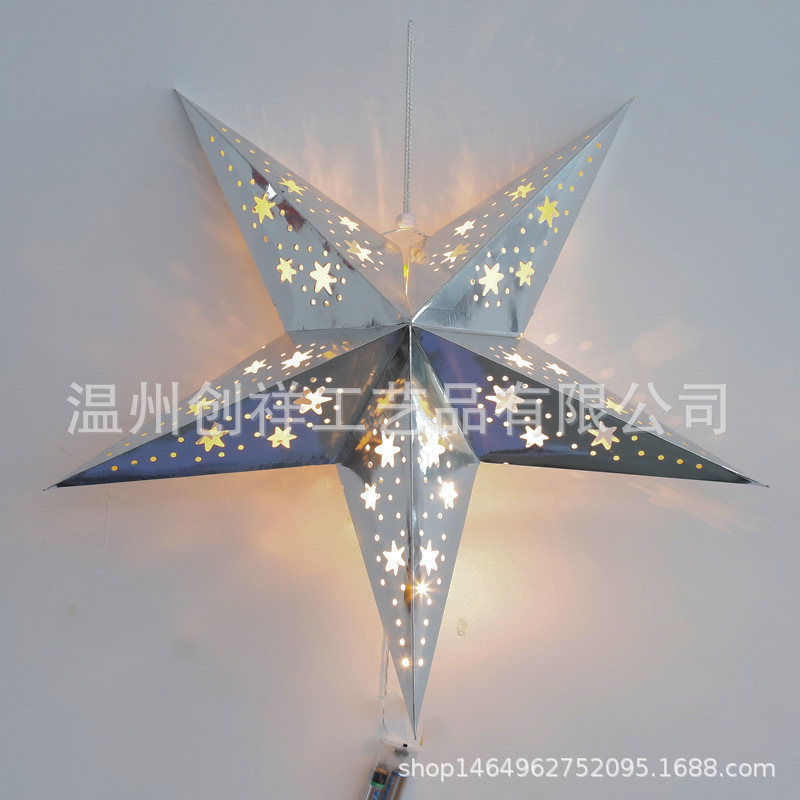 Five-pointed Star Antique Lantern Hanging Decorations Mid-Autumn New Year Lantern Paper Lantern Red Lantern Wedding Festive Small Decorative Chandelier