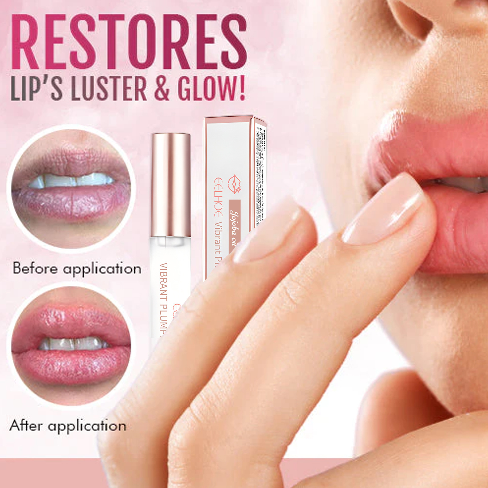 EELHOE Hydrateert, maakt de lippen voller, voorkomt uitdroging, verlicht liplijnen, hydrateert de lippen en verzorgt de huid._voghion.com