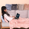 New products Office Nap blanket Two-in-one Portable Pillows Cushion summer Flannel Blanket LOGO