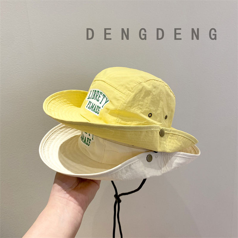 Sombreros de brilla grande para niños primavera y otoño 2025 niñas sombreros de pescador bebé sombreros de sol para niños sombreros de sol de verano