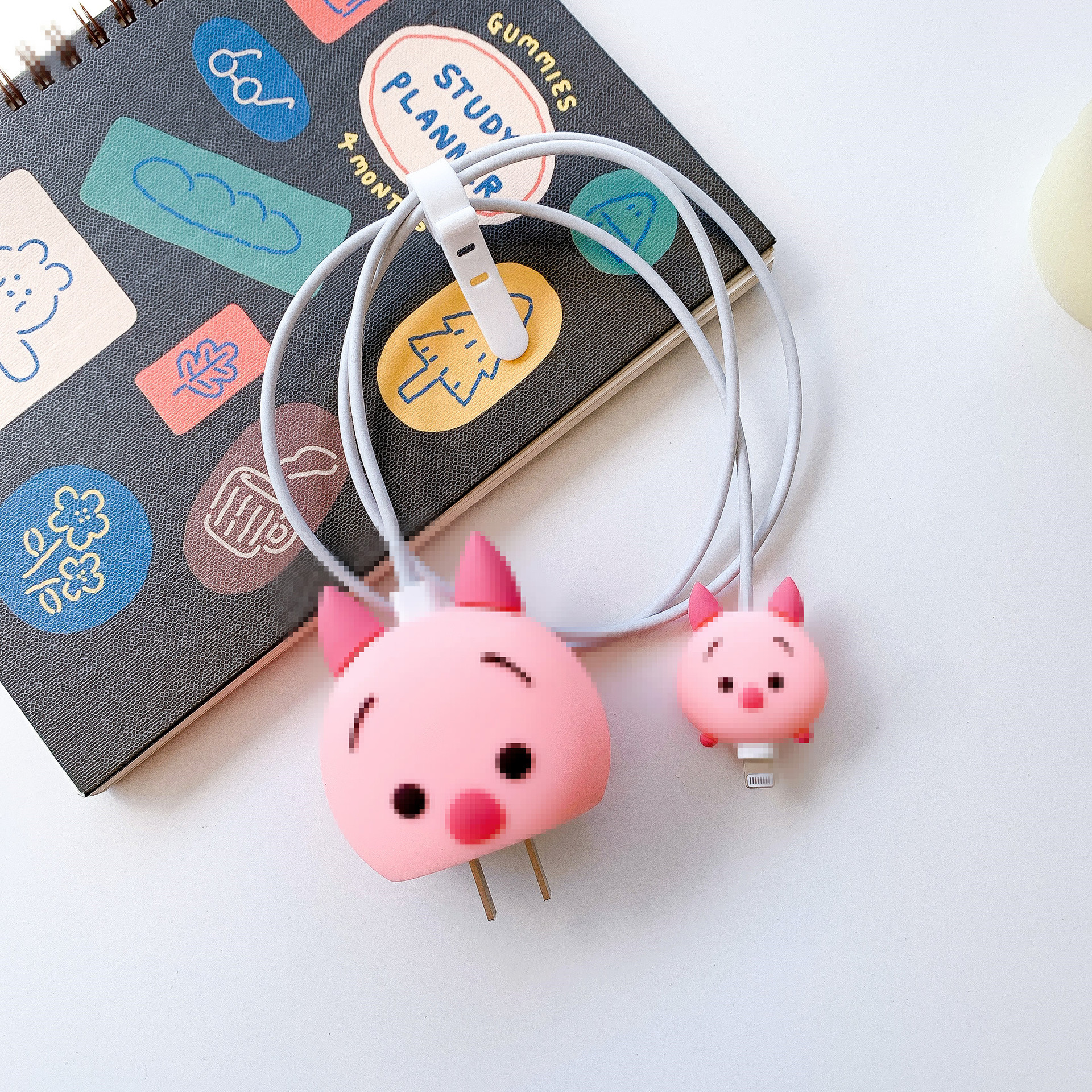 Pijie cerdo (cabeza grande y pequeña + 1,4 M línea de color tubo + cinta)