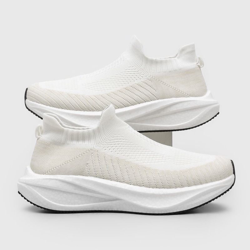 Tenis Tipo Calcetín para Correr de PU, Malla y TPU Sin Cordones Ligero para Uso Casual