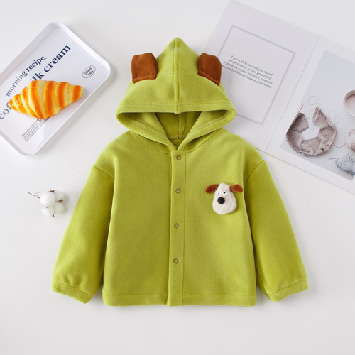 Children's Hooded Jacket Baby Cartoon Style 2025 Girls' Cartoon Spring and Autumn Season Puffer Jacket