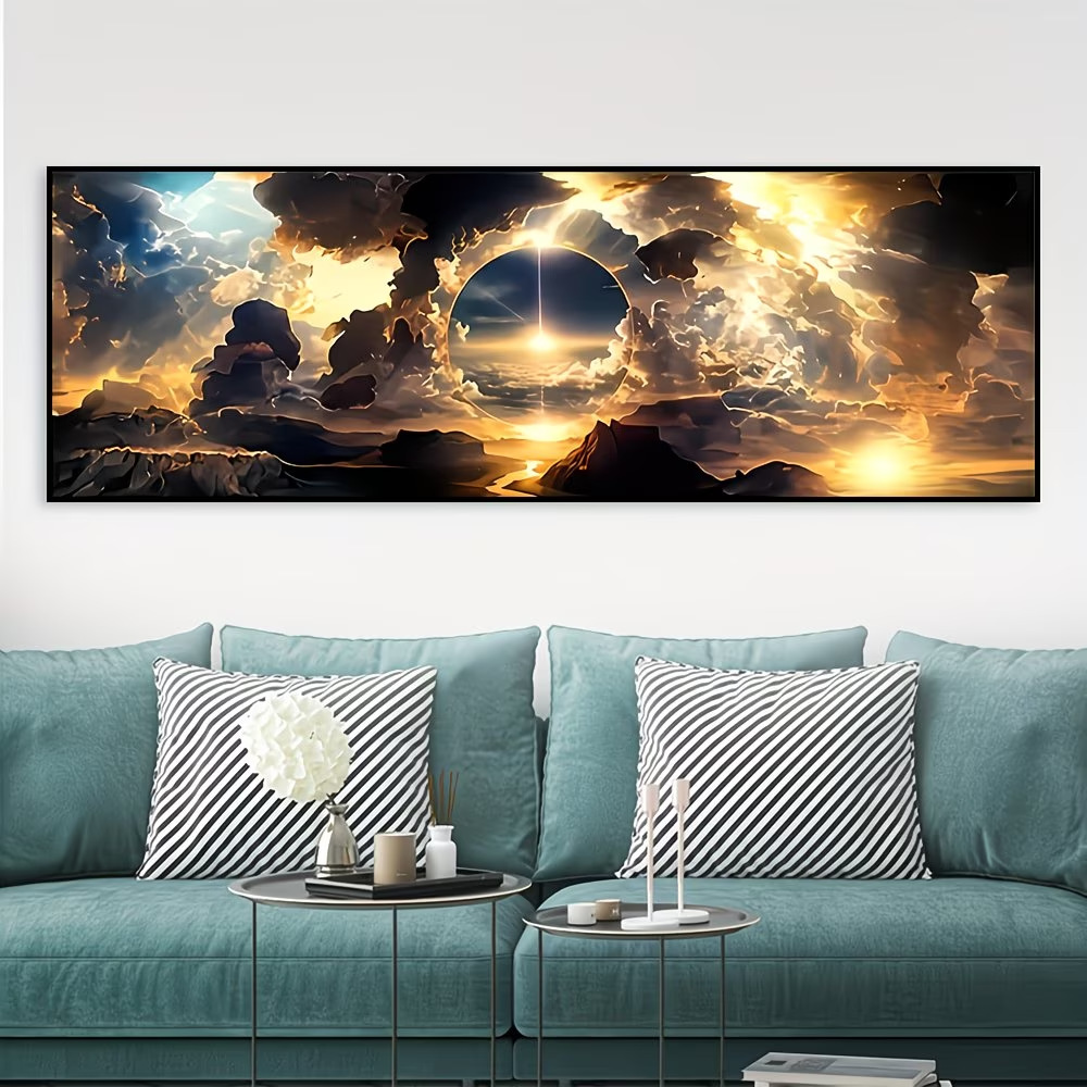 Transfronterizo Amazon pintura de diamantes fábrica de explosión venta directa pintura de diamantes DIY paisaje decoración pintura colgar paquete de herramientas '