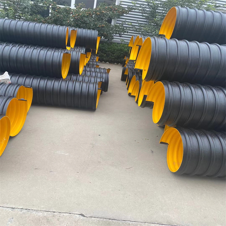 天津厂家供应200钢带增强管SN12.5大口径PE排污排水管塑料管