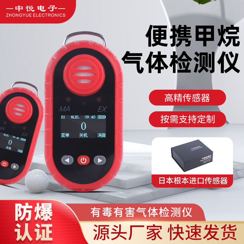 进口传感器低功耗抗震甲烷气体检测仪 小型手持长续航可燃气报警