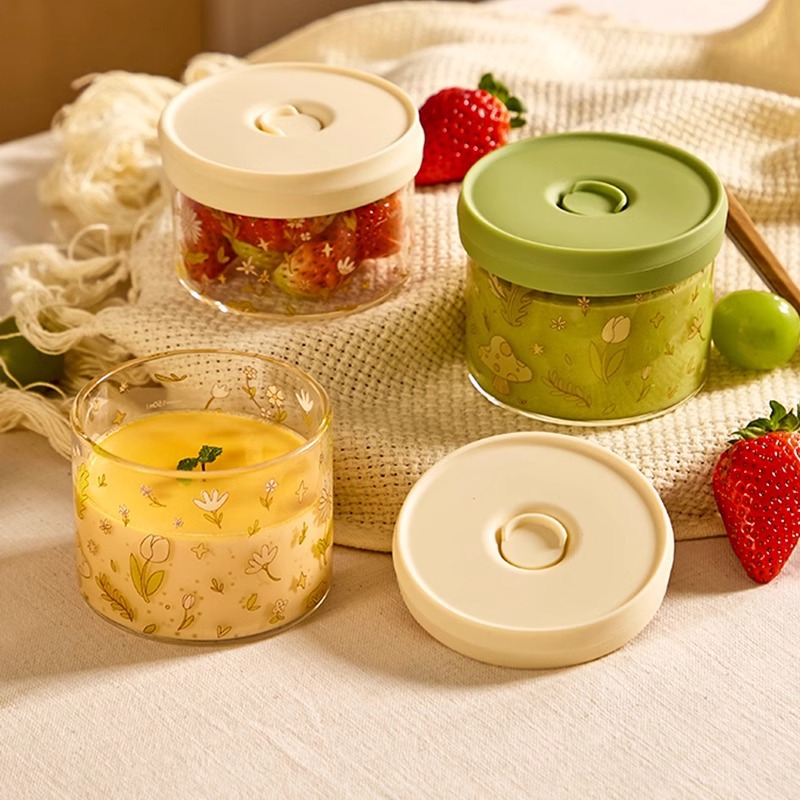 Glass Steaming Bowl for Baby Food, High Borosilicate Steaming Egg Bowl, Portable Baby Food Container for Outings, Egg Steaming Tool