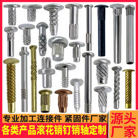 滚花钉子 搓花钉 搓花销钉 滚花销钉 滚花铆钉 塑胶件连接销钉
