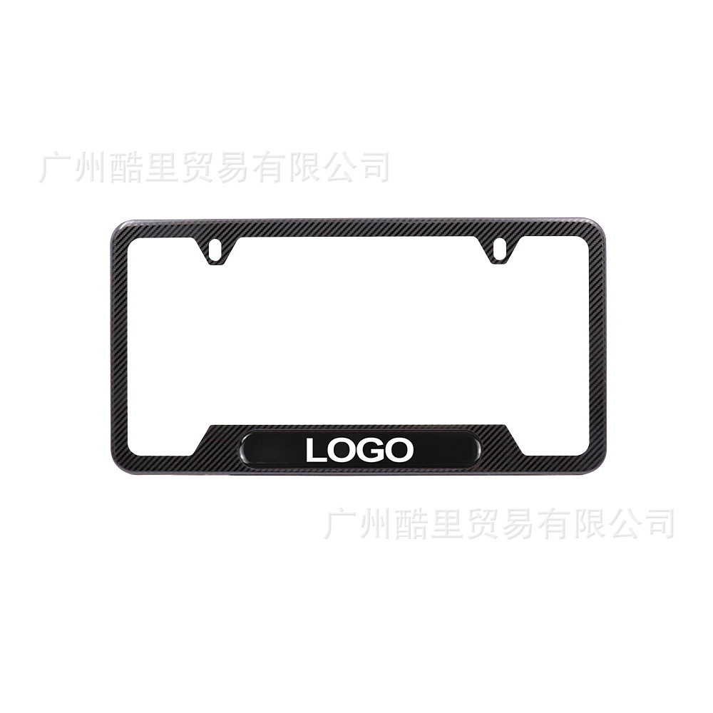 Hot-Selling American Standard License Plate Frame, Thickened Stainless Steel Aluminum Alloy Carbon Fiber License Plate Frame, American License Plate Frame with the Option to Add Logo