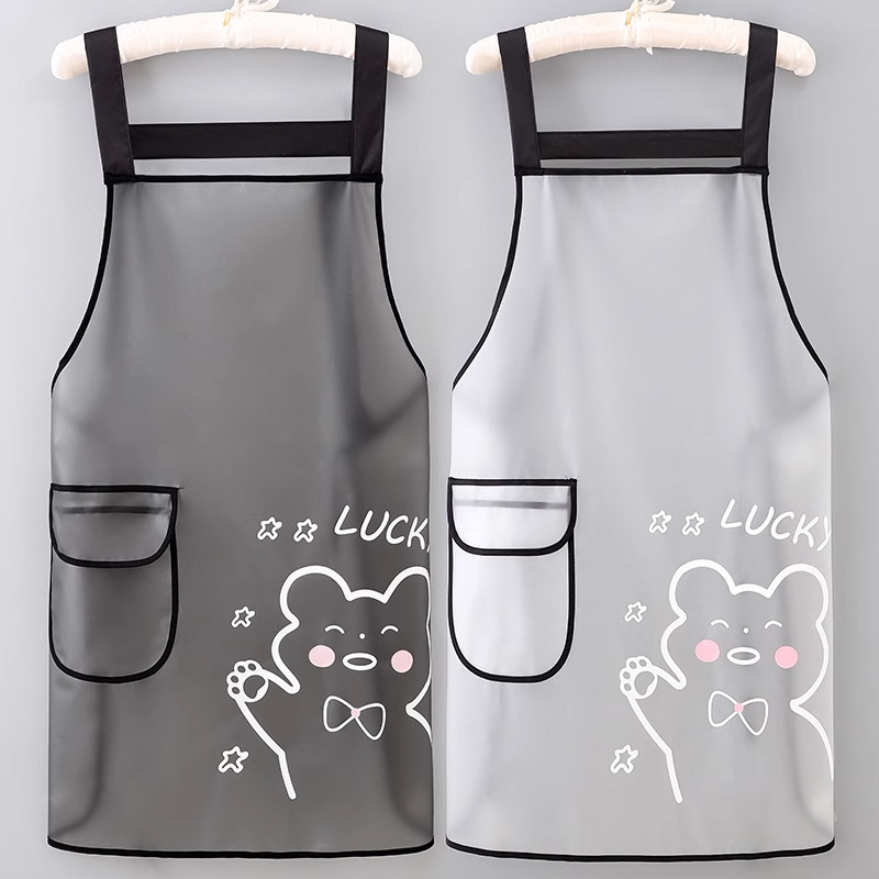 新しい防水 TPU エプロン耐油キッチン家庭用スイミングプール理髪店使い捨てエプロン保護服耐油エプロン|undefined