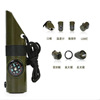 outdoors Camp One whistling Survival whistle Lifesaving whistle belt LED Light thermometer Compass magnifier