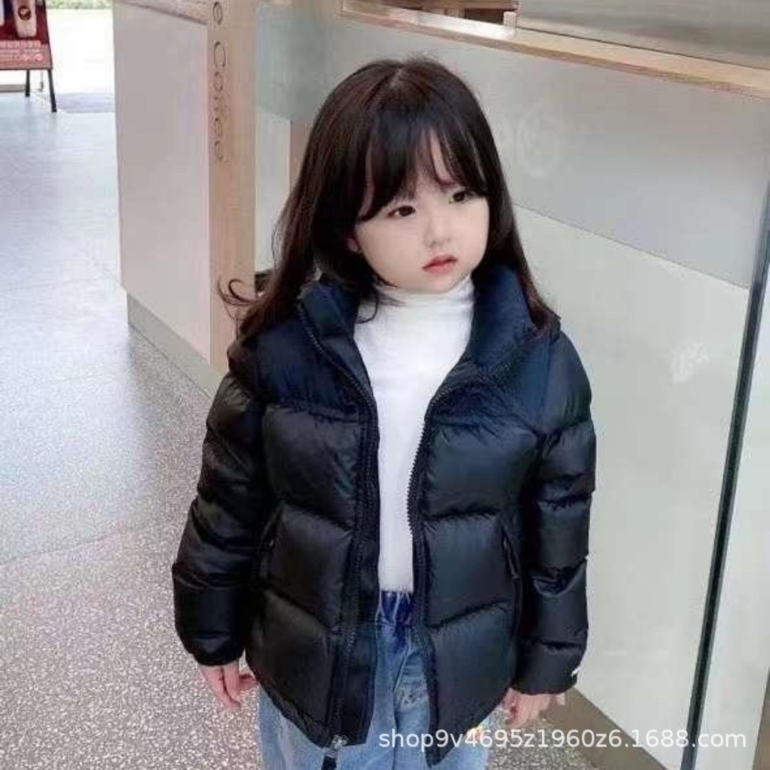 1996童装羽绒服亲子装美版700蓬蓬刺绣男女中大儿童款面包服外套