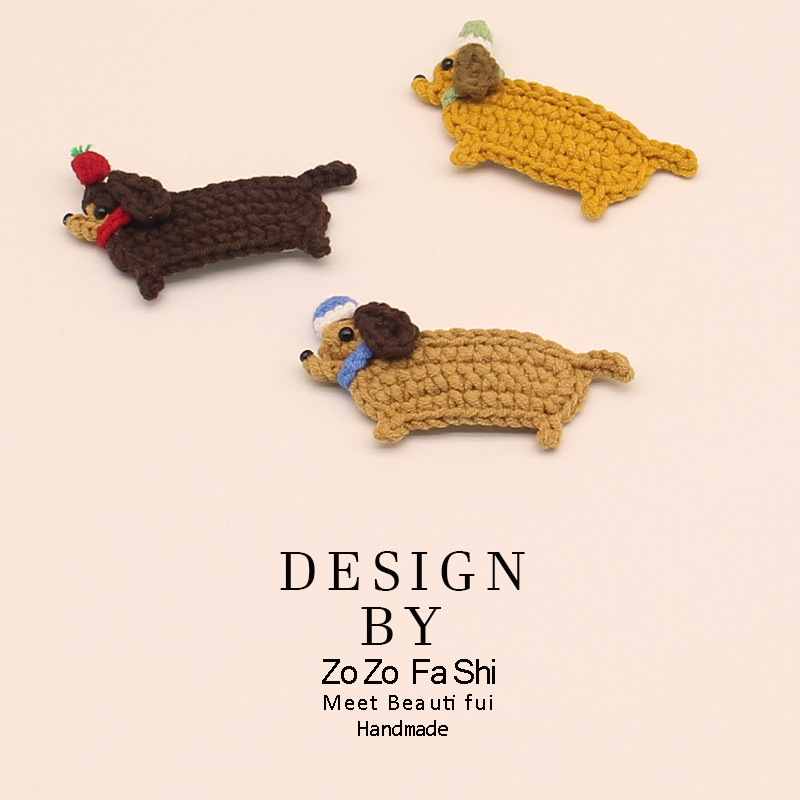 Knitted hairgrip handmade