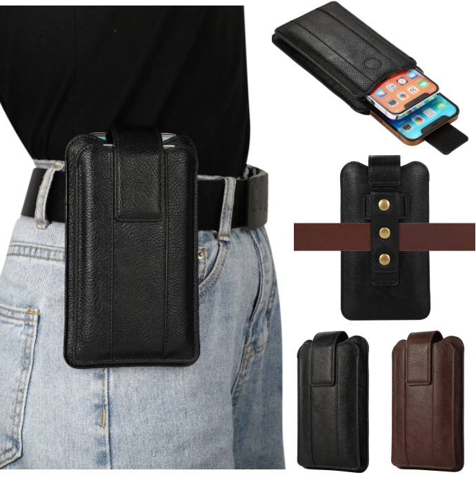 适用于IPhone17 16 15 14 13Pro Max XR S24 S25调结双格腰包皮套